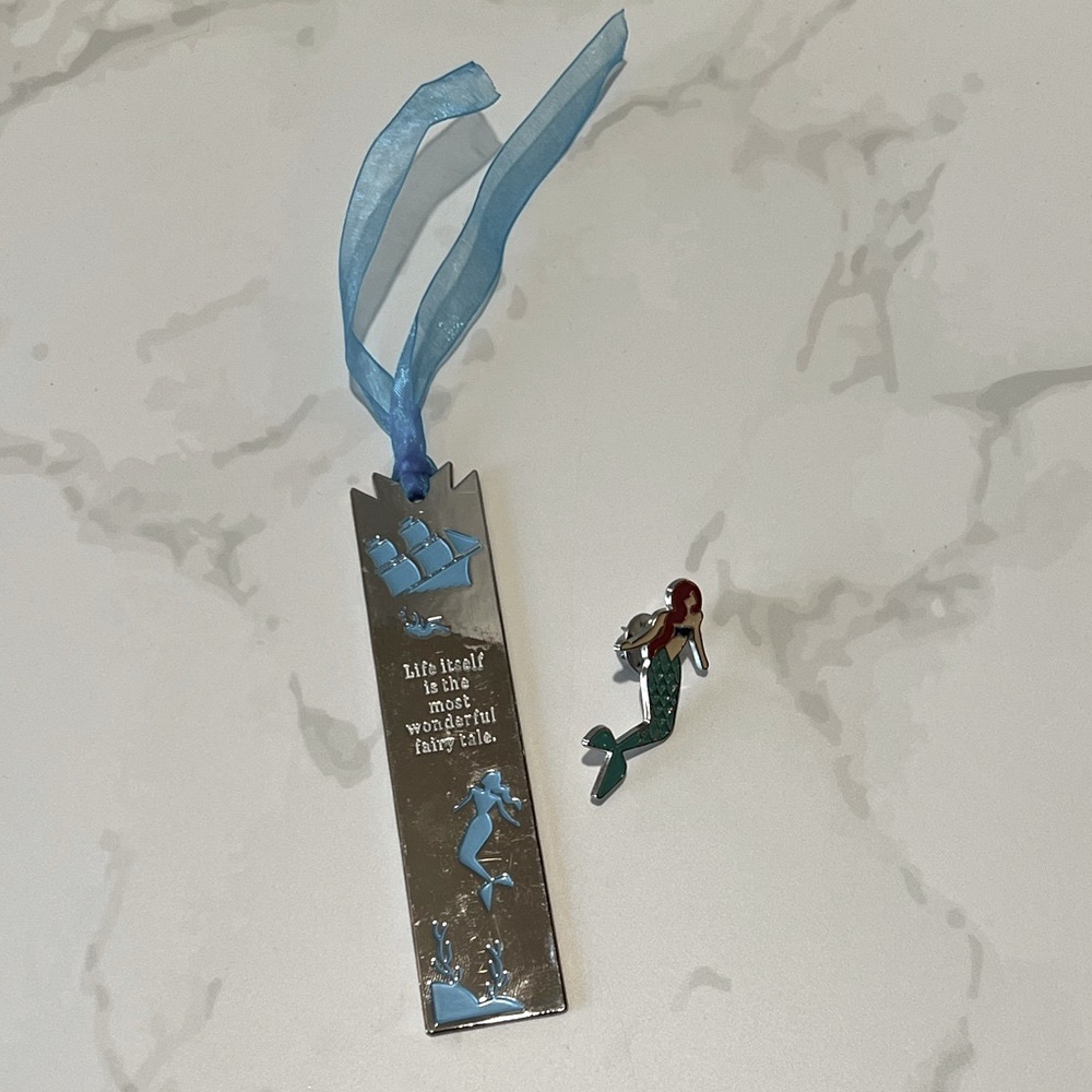 The Little Mermaid Vintage Storybook Pin & Bookmark